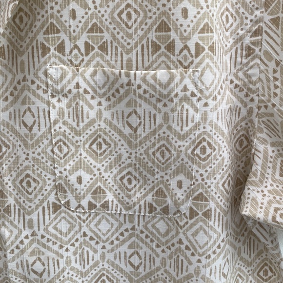 Summer shirt - button down - Van Heusen cream boho pattern - Picture 5 of 8